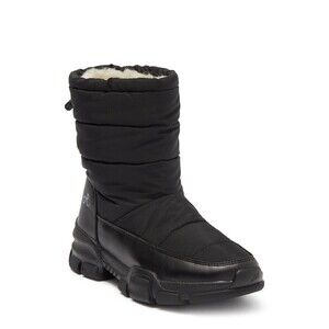Religious Comfort Women Black Frozen Vanilla Faux Shearling Lined Boots 6